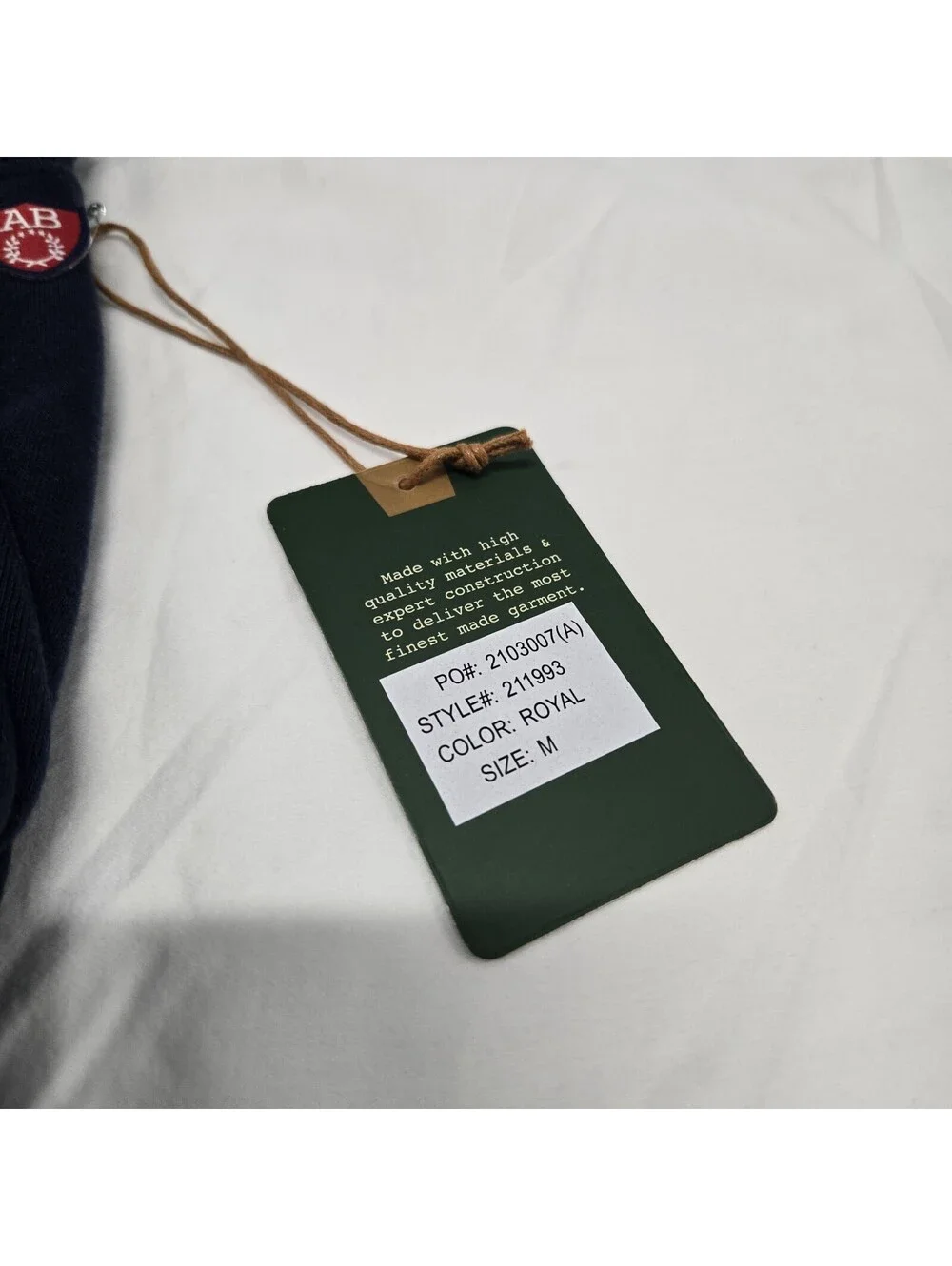 NWT Mens MEDIUM Arthur Beale AB Navy Jogger Sweatpants Fleece Pockets Adjustable